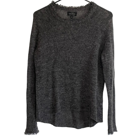 Lucky Brand Long Sleeve Gray Wool Blend Sweater Size Small - Picture 1 of 4